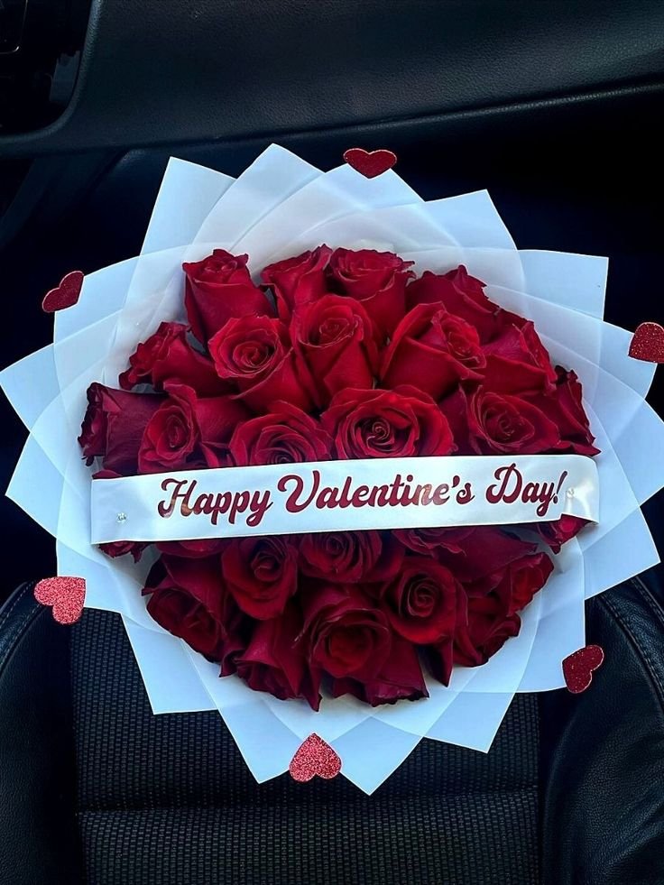 a happy valentine's day bouquet